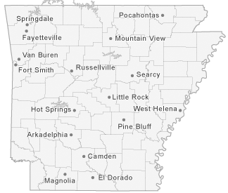 Map of Arkansas