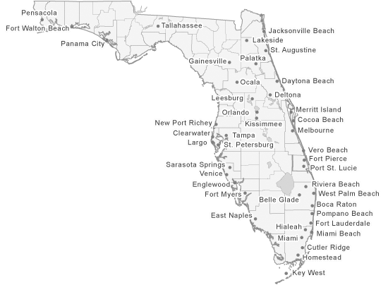 Map of Florida