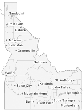 Map of Idaho