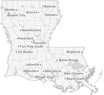 Map of Louisiana