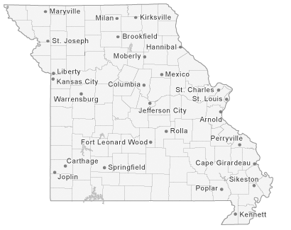 Map of Missouri