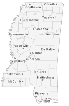 Map of Mississippi