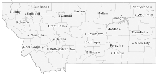 Map of Montana