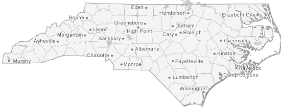 Map of North Carolina