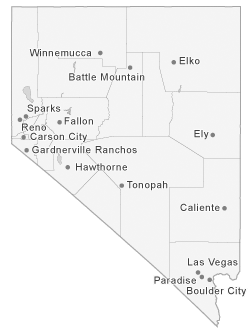 Map of Nevada