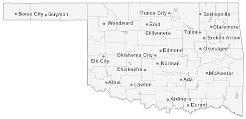 Map of Oklahoma