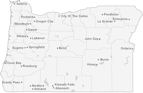 Map of Oregon