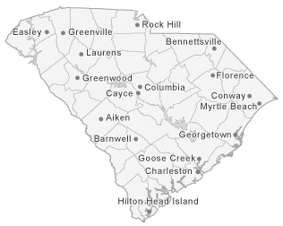 Map of South Carolina