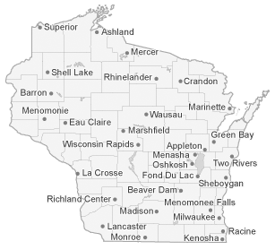 Map of Wisconsin