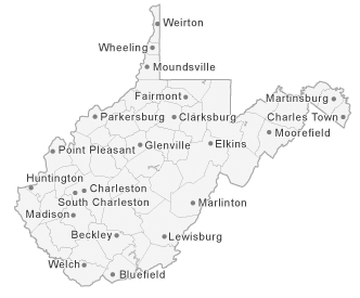 Map of West Virginia